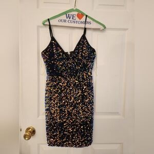 Bodycon, Sequin, Black, Dress, Small